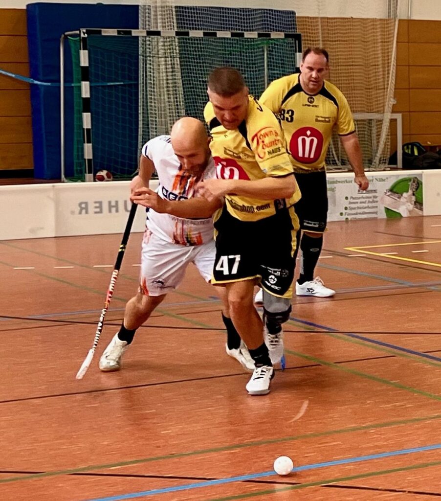 Floorballspiel der Karower Dachse gegen den TSV Rangsdorf