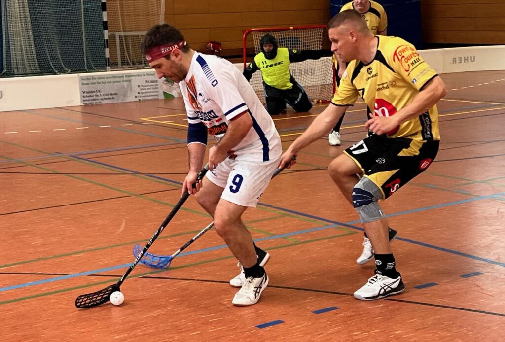 Floorballspiel der Karower Dachse gegen den TSV Rangsdorf