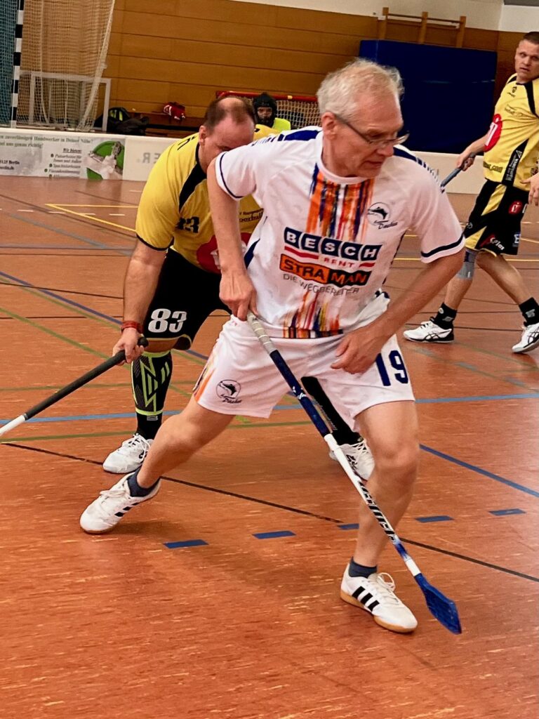 Floorballspiel der Karower Dachse gegen den TSV Rangsdorf