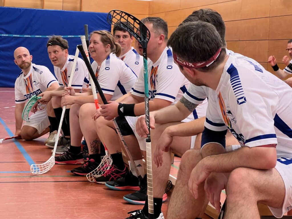 Floorballspiel der Karower Dachse gegen den TSV Rangsdorf