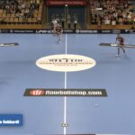 Anzeige der Kommentatoren. Foto: Floorball-facts.de