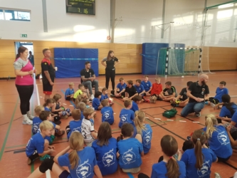 Karower Dachse, Handball, Profitraining, Johann Koch, Füchse Berlin, Training, Berlin, Karow, Fragerunde